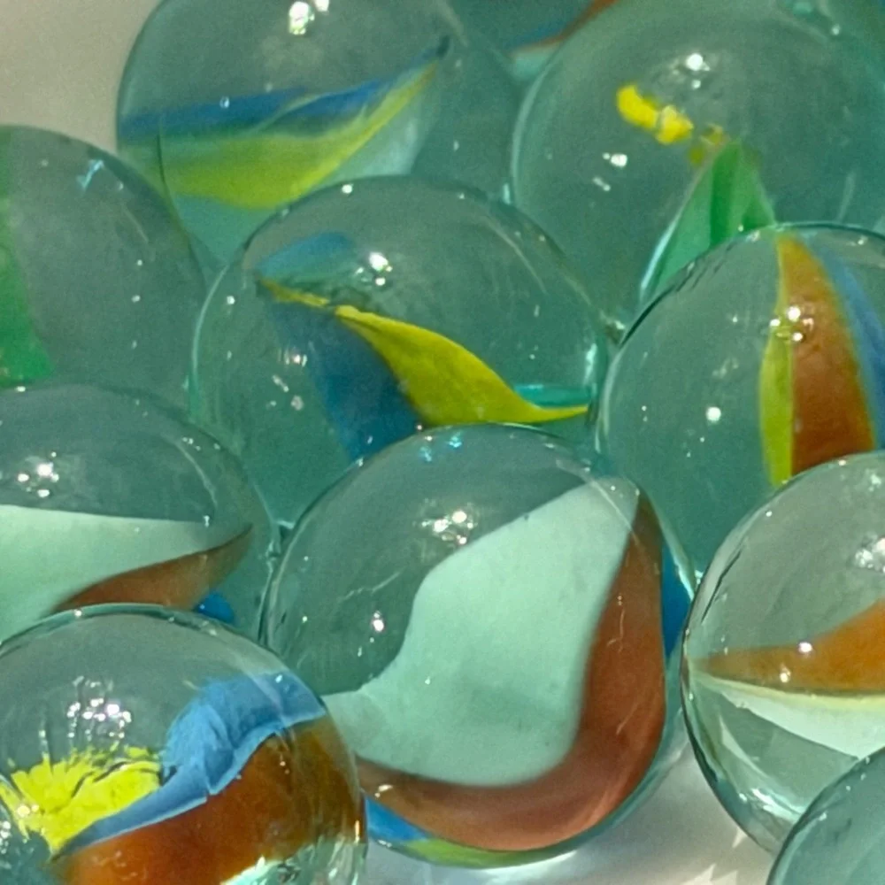 Vintage Tri Color Cat's Eye Marbles